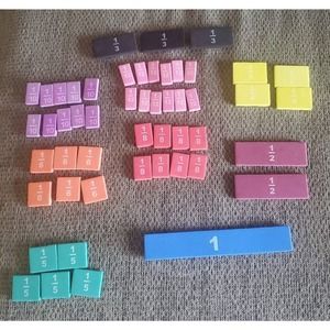 Foam fraction tiles MAC015 Teaching Resource Homeschool Math Manipulatives